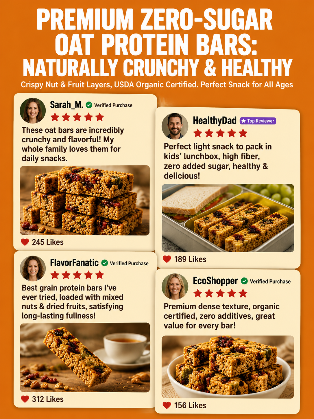 🥚Oat Protein Granola Bars Low Calorie Snack-Paul