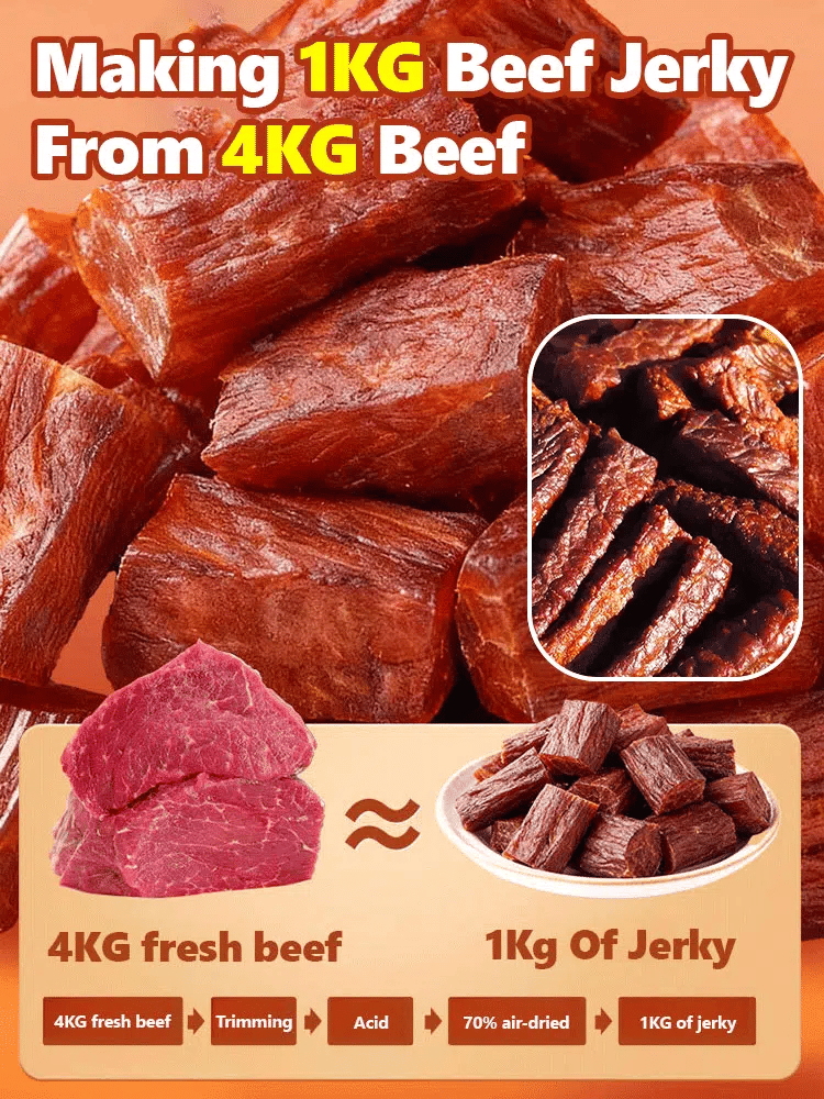 Add high-protein pure beef jerky-Paul