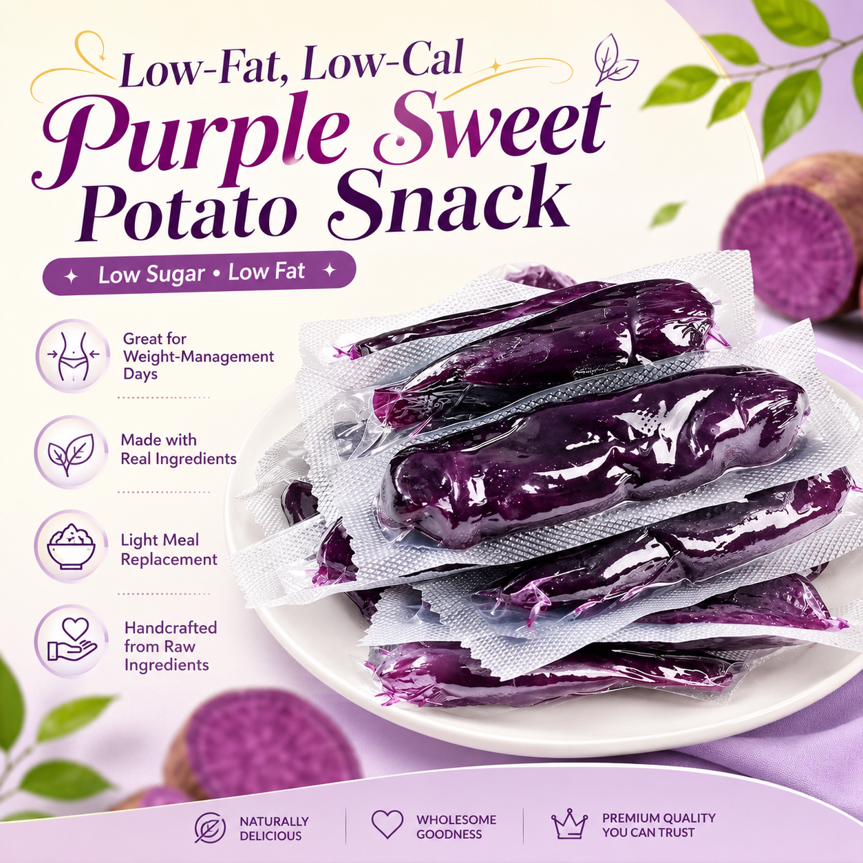 Baked Purple Sweet Potato Snack – Light & Guilt-Free -WR