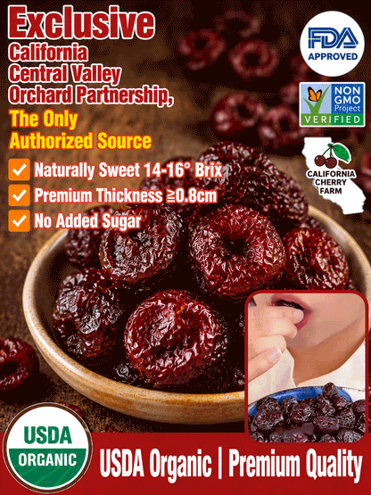 🍒Dried Sour Cherry Snacks, Natural Pitted Fruit Treats-Paul