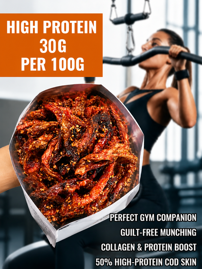 🌶️Premium Crispy Spicy Cod Skin Snack | Crunchy Seafood Chips-Paul