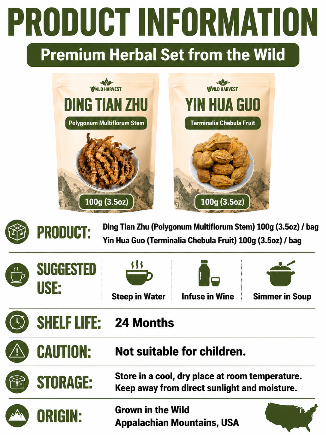 👨Men’s Daily Vitality Herbal Blend – Natural Plant-Based Wellness Support-Paul