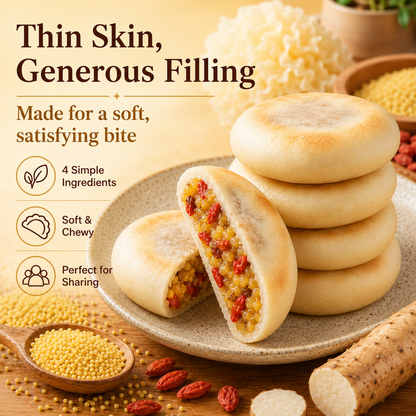 Premium Soft Tremella Millet & Yam Cakes – Natural Healthy Chewy Snack-ZP