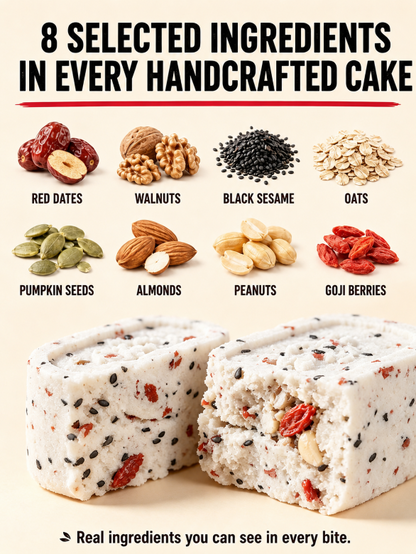💖Handcrafted eight treasure cake🎁, Natural Whole-Grain Healthy Guilt-Free Treat-ZP
