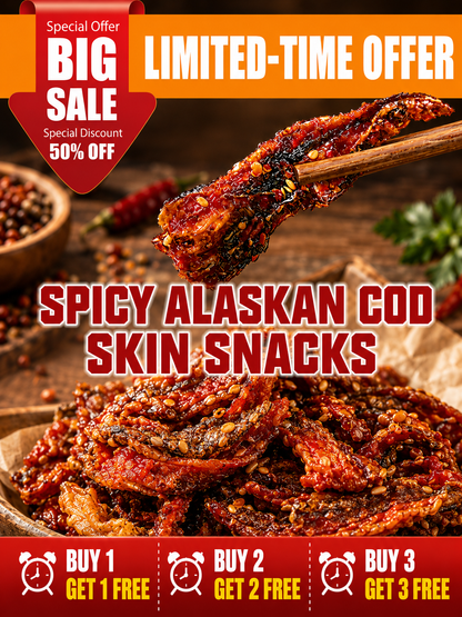 🌶️Premium Crispy Spicy Cod Skin Snack | Crunchy Seafood Chips-Paul