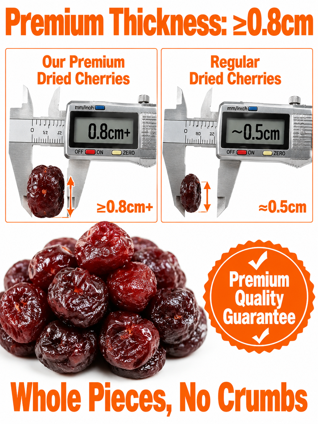 🍒Dried Sour Cherry Snacks, Natural Pitted Fruit Treats-Paul