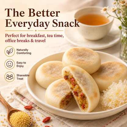 Premium Soft Tremella Millet & Yam Cakes – Natural Healthy Chewy Snack-ZP
