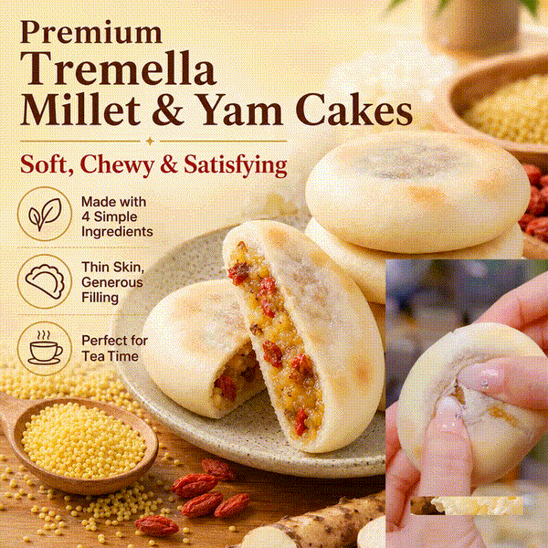 Premium Soft Tremella Millet & Yam Cakes – Natural Healthy Chewy Snack-ZP