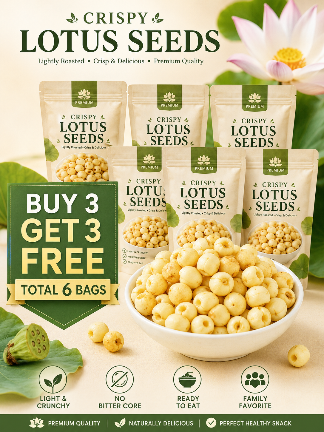 Premium Crispy Lotus Seeds-ZP