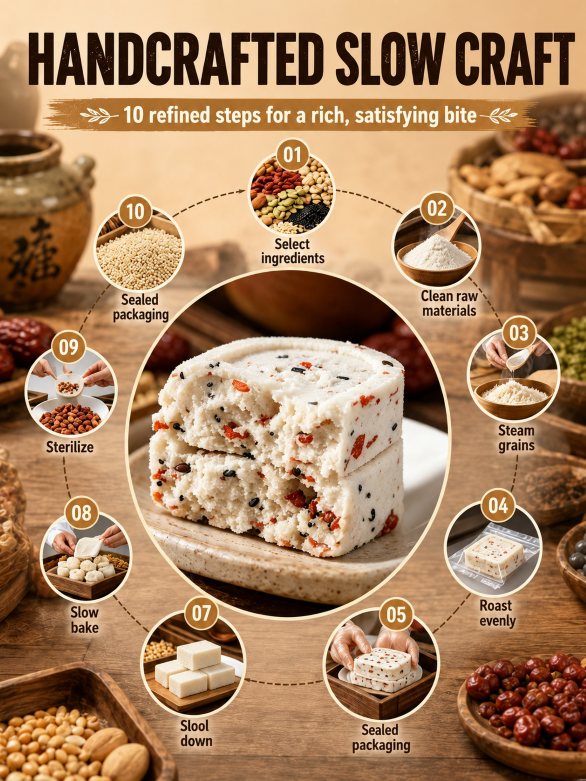 💖Handcrafted eight treasure cake🎁, Natural Whole-Grain Healthy Guilt-Free Treat-ZP
