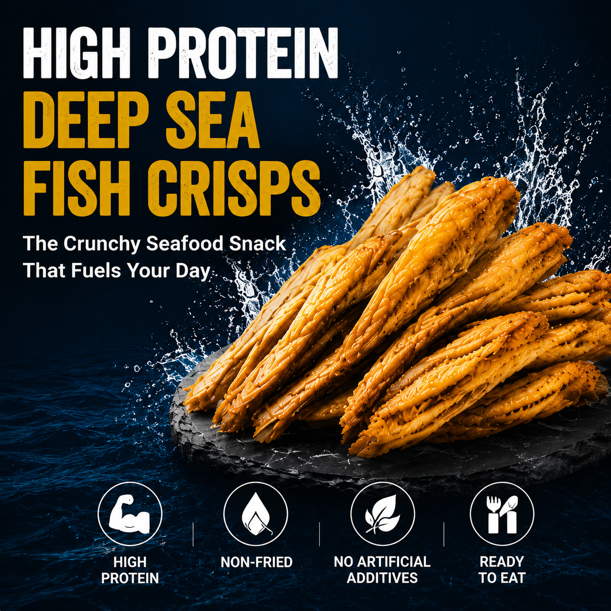 High-protein ready-to-eat deep-sea fish crisps-Paul