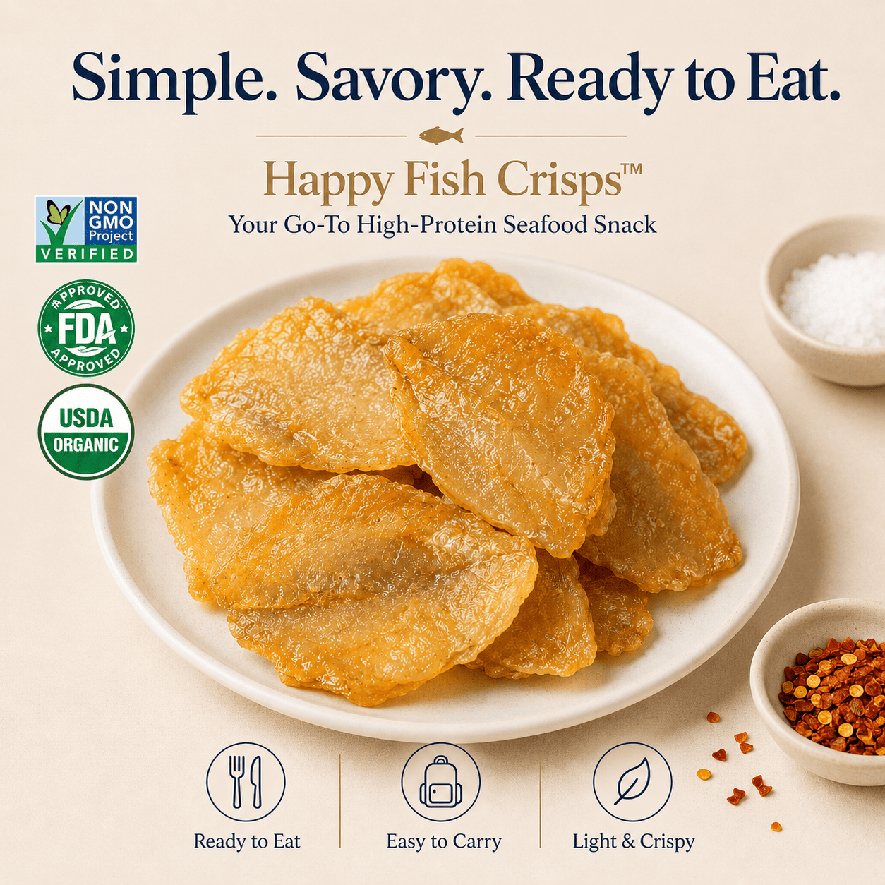 Happy Fish Crisps™ – A Light, Crispy & High-Protein Seafood Snack Made for Every Craving-WR