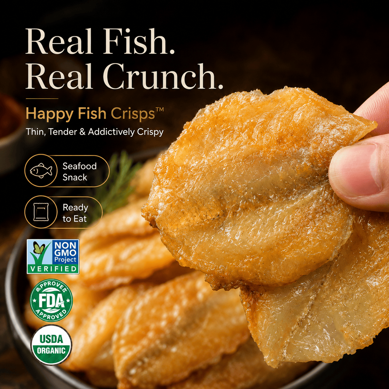 Happy Fish Crisps™ – A Light, Crispy & High-Protein Seafood Snack Made for Every Craving-WR