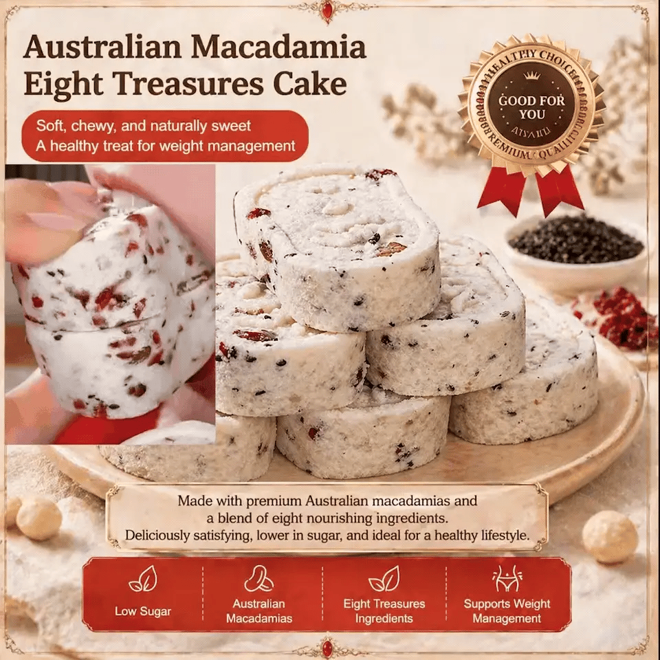 💖Handcrafted eight treasure cake🎁, Natural Whole-Grain Healthy Guilt-Free Treat-WR
