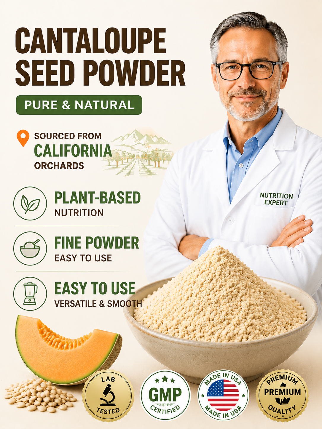 🍈 Premium Seed Powder Blend | Smooth Taste, Easy Nutrition-Paul