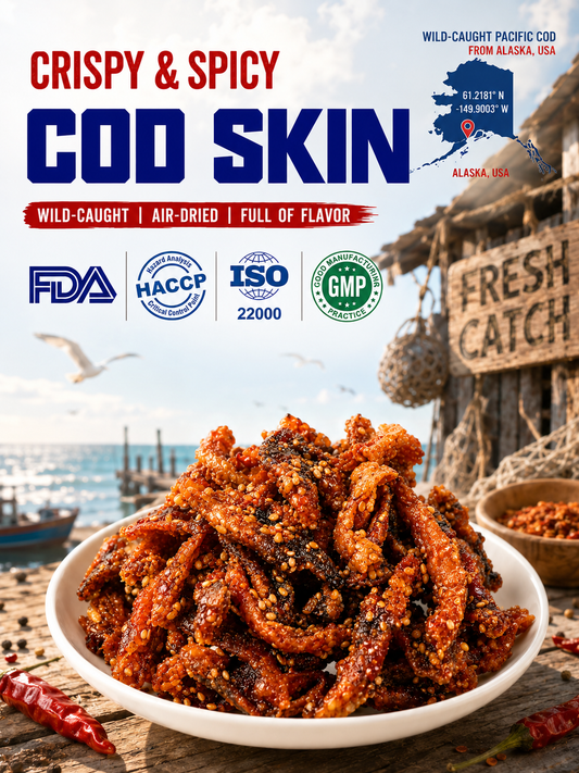 🌶️Premium Crispy Spicy Cod Skin Snack | Crunchy Seafood Chips-Paul