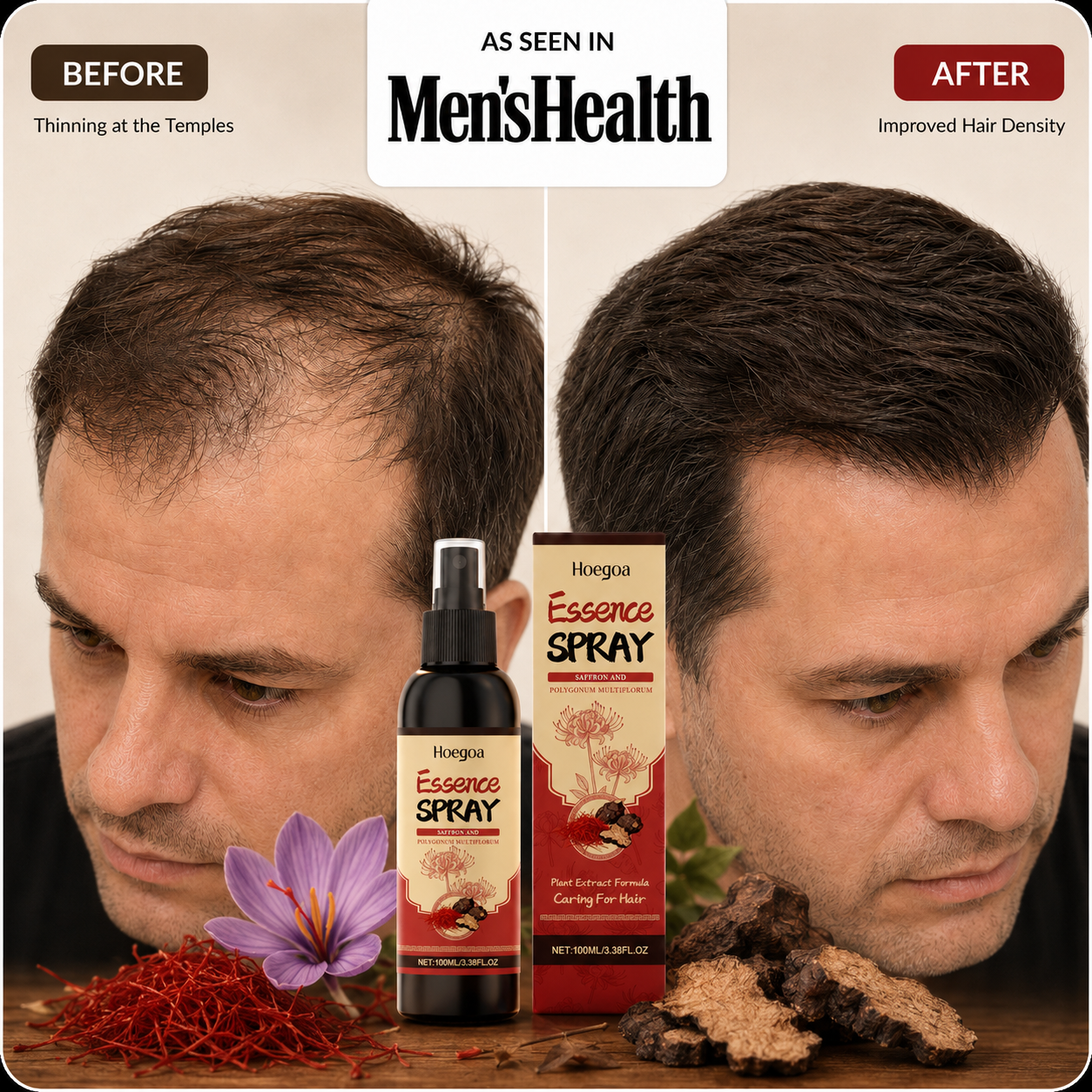 2026 Latest Development: Saffron and Fo-ti Spray, All-Natural, Plant Extract-WR